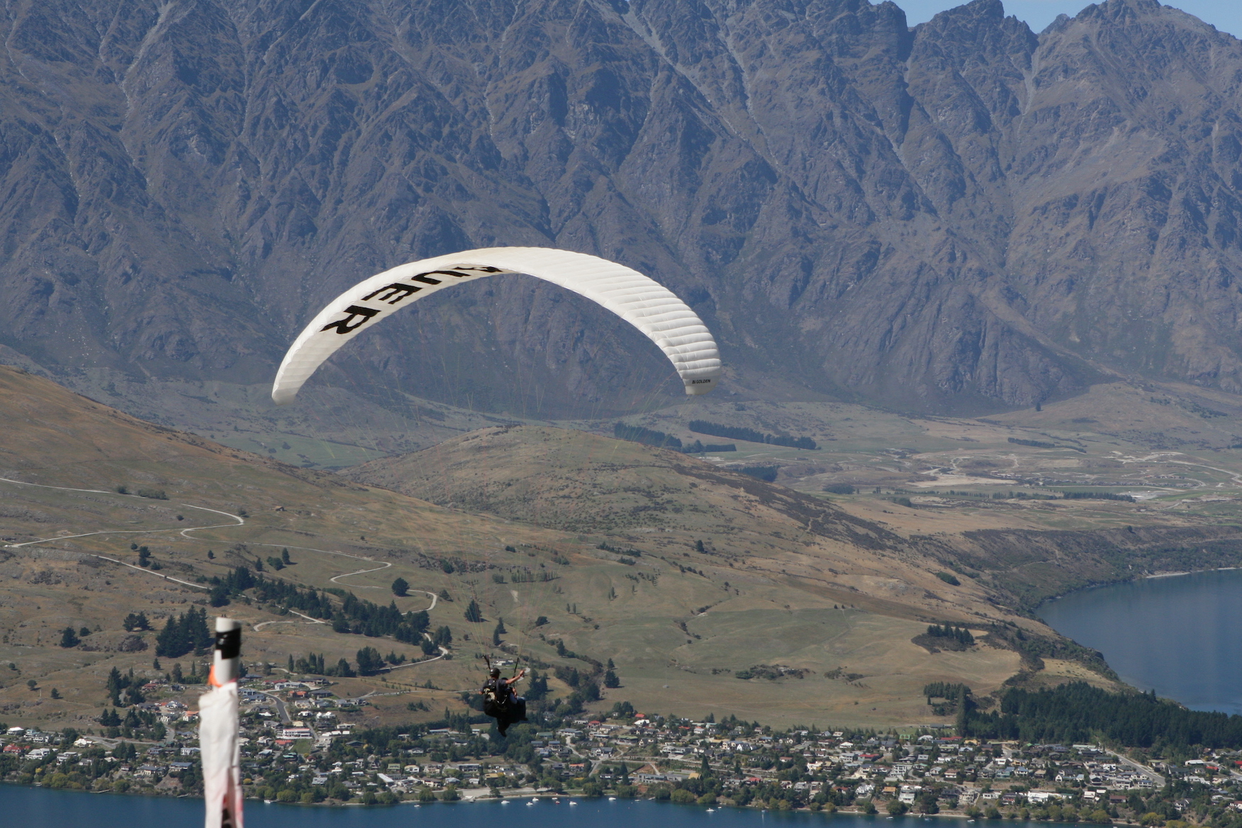 CLose up of paraglider